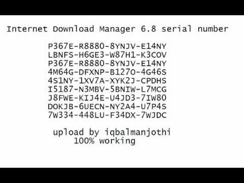 Serial key internet download manager